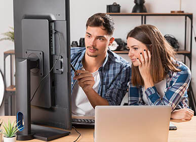 Users Looking at Computer Screen